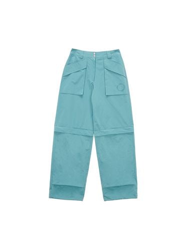 Knee Zip-Out Pocket Pants_Aqua Green - Matin Kim - Modalova