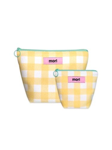 Check Zipper Pouch (Yellow) - morlhaus - Modalova