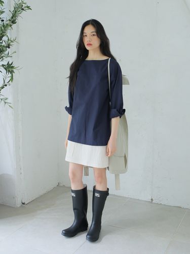 Boat Neck Blouse_Navy - PAUL&ALICE - Modalova