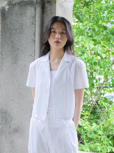 Open Collar Blouse_White - PAUL&ALICE - Modalova