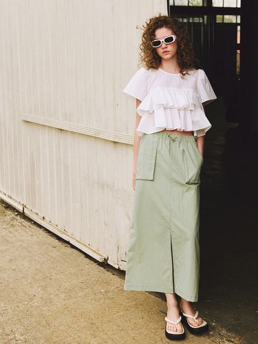 Pocket Stitch Maxi Skirt - ETMON - Modalova