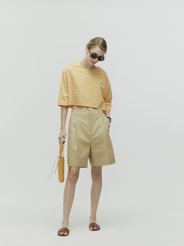 Klean Cotton Bermuda Shorts_Beige - L’H.A.S - Modalova