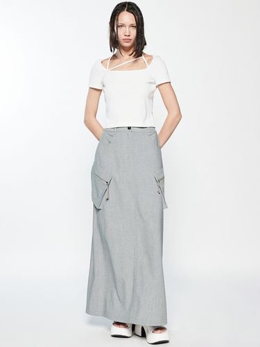 Maxi Pocket Skirt_Gray - HAE BY HAEKIM - Modalova