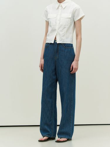 Leva High-waisted Wide Pants _Blue - ADAUL - Modalova