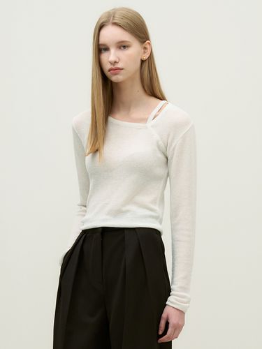 Cozy Button Layered Knit Top - ADAUL - Modalova