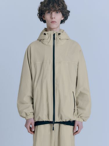 Hike Hoodie Zip-Up Jacket (Beige) - AREUBAN - Modalova