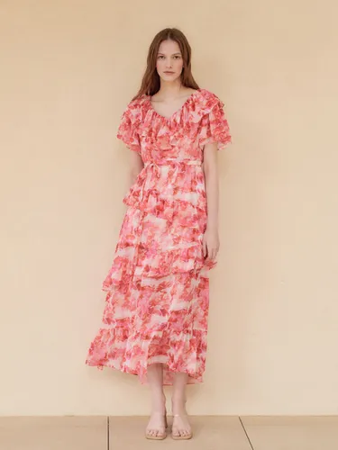 Romantic Frill Long Dress - HACIE - Modalova