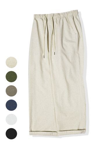 French Linen Semi Wide Banding Pants - AVANDRESS - Modalova