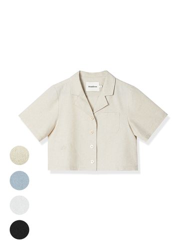 French Linen Slim Crop Shirt - AVANDRESS - Modalova