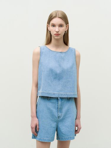 Kling Denim Reversible Button Vest _Light Blue - ADAUL - Modalova