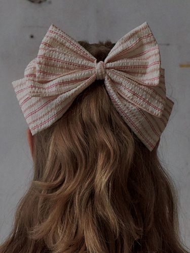 Cotton String Patterned Vintage Big Hairpin_Red - Denu - Modalova