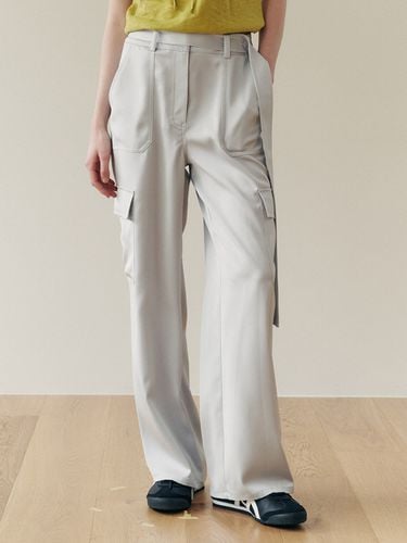 Satin Cargo Pants_Light Grey - ROCCI ROCCI - Modalova