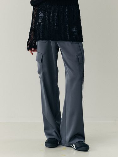 Satin Cargo Pants_Charcoal - ROCCI ROCCI - Modalova