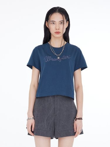 Women Standard Rope Stitch T-shirt_Dark Pine - Wrangler - Modalova