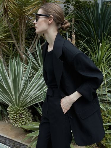 Wrinkled Summer Overfit Jacket_Black - ouie - Modalova