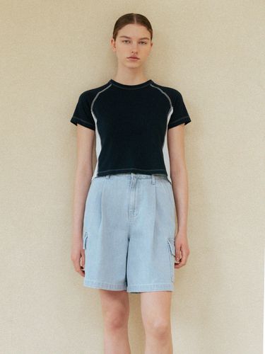 Contrast Stitch T-shirt _Navy - LE - Modalova