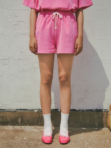 P3160 Logo Terry Shorts _Pink - vanone atelier - Modalova