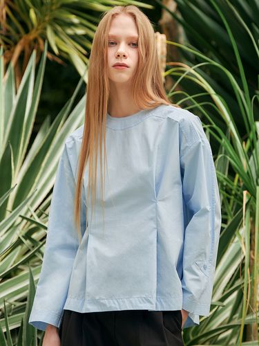 Strap Pleated Blouse - Blue - GENERAL IDEA - Modalova