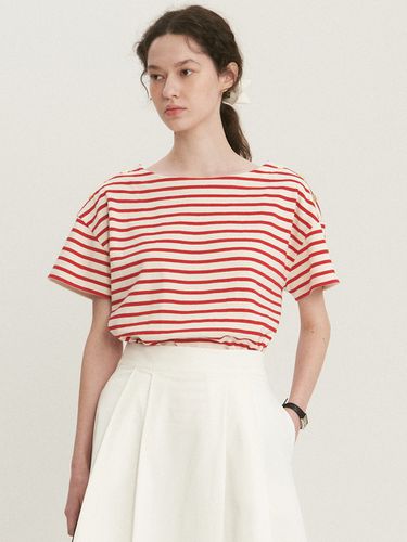 Striped Half Sleeve T-Shirt_3 Color - Fabricology - Modalova