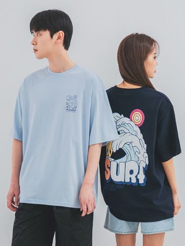 Broken Board Surf Wave Oversized T-Shirt - alvinclo - Modalova