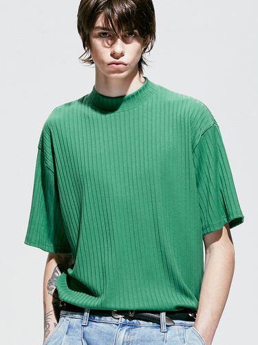 Way Rib Mock Neck T-shirt_Green - S SY - Modalova