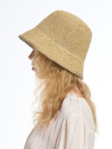 Paper Bucket Hat Sia_4 Colors - WHITE SANDS - Modalova