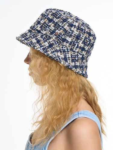 Parica Tweed Bucket Hat Leslie_Navy - WHITE SANDS - Modalova