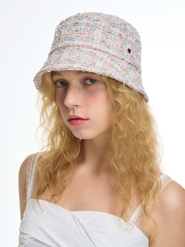 Parica Tweed Bucket Hat Leslie_Pink - WHITE SANDS - Modalova