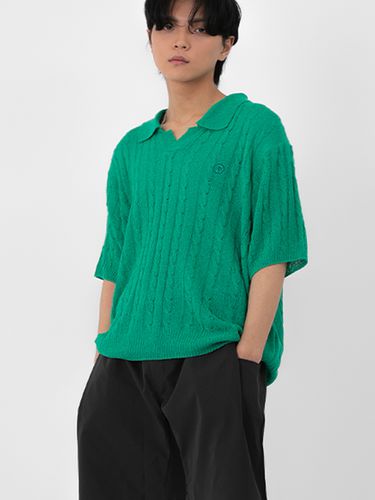 Cable Collar Cool Touch Half Pullover Knit - FANACULT - Modalova