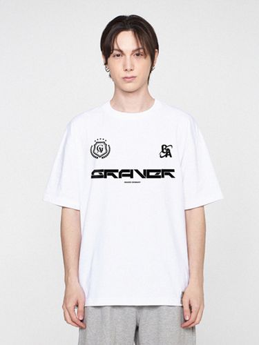 ODNR-UNISEX] Logo Sporty T-shirt_White - GRAVER - Modalova