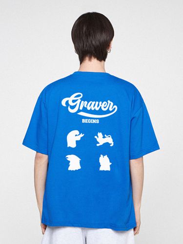 ODNR-UNISEX] Baseball Animal Back Logo T-shirt - GRAVER - Modalova