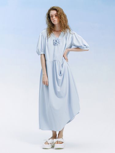 Rose Wrap Dress_Blue - DEW E DEW E - Modalova