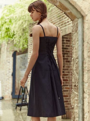 Corset Linen Dress_Black - LETQSTUDIO - Modalova