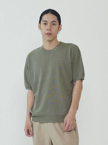 Linen Semi-Round Knit T-Shirt - Analogmood - Modalova