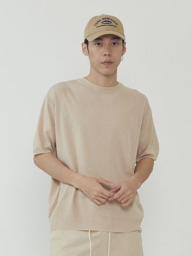 Linen Semi-Round Knit T-Shirt - Analogmood - Modalova