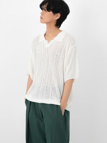 Cable Collar Cool Touch Half Pullover Knit - FANACULT - Modalova