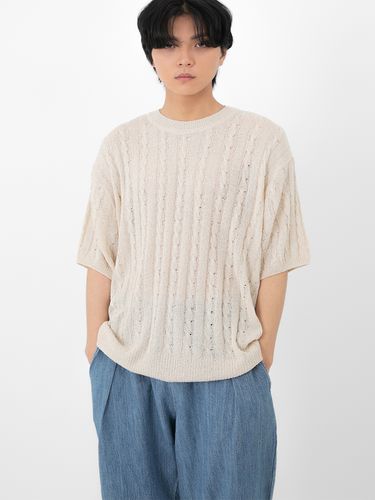 Cable Round Cool Touch Half Pullover Knit - FANACULT - Modalova