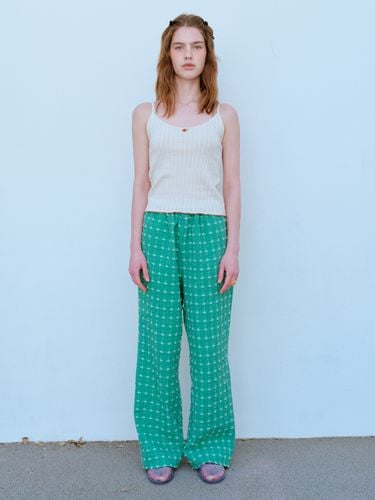 Jacquard Banding Pants - Green - FUNFROMFUN - Modalova