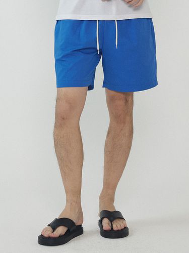 Basic Elastic Banding Shorts - Blue - Analogmood - Modalova