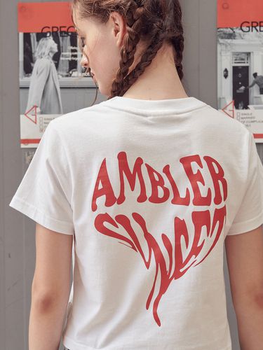 Heart Sunset Cropped T-Shirt _ - AMBLER - Modalova