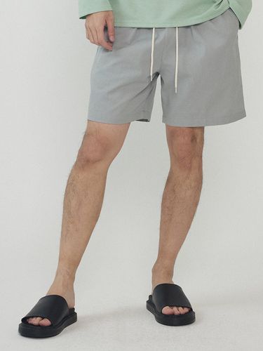 Basic Elastic Banding Shorts - Gray - Analogmood - Modalova