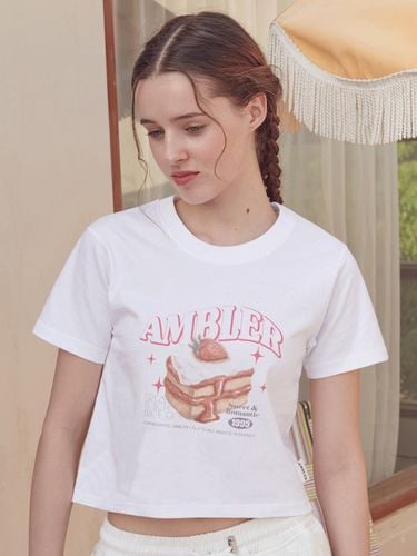 Graphic Cropped T-Shirt _ White - AMBLER - Modalova