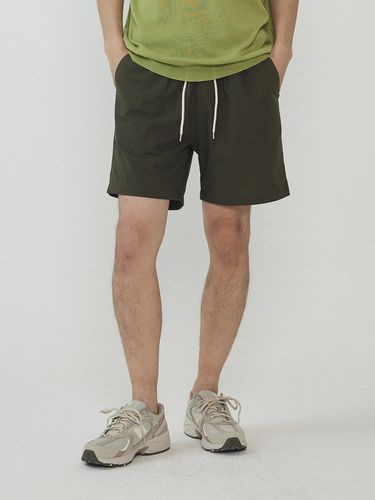 Linen Like Shorts - Khaki - Analogmood - Modalova