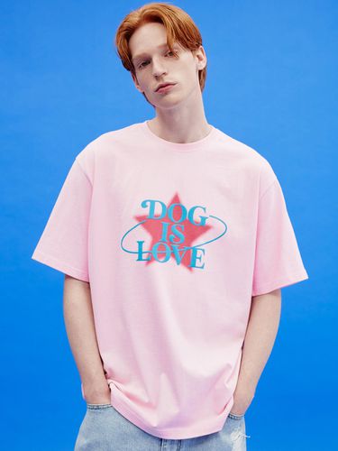 Dog Is Love Star Graphic T-shirt_Pink - WAIKEI - Modalova