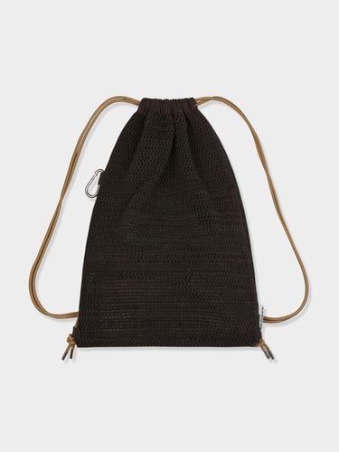 Net Knit Drawstring Backpack - KNITLY - Modalova