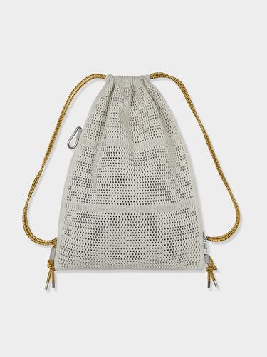 Net Knit Drawstring Backpack - KNITLY - Modalova