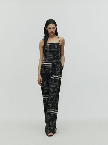 L`H.A.S Graphic Open Back Jumpsuit_Black - L’H.A.S - Modalova