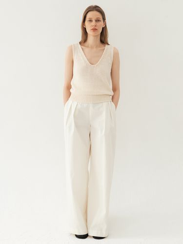 High-waist Flared Wide Pants - KINDERSALMON - Modalova