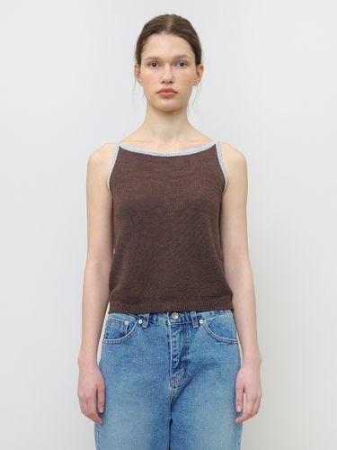 Paper line Sleeveless Knit Top - KNITLY - Modalova