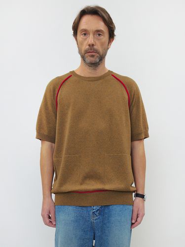 Men Two Pocket Line Short Sleeve Knit Top - KNITLY - Modalova